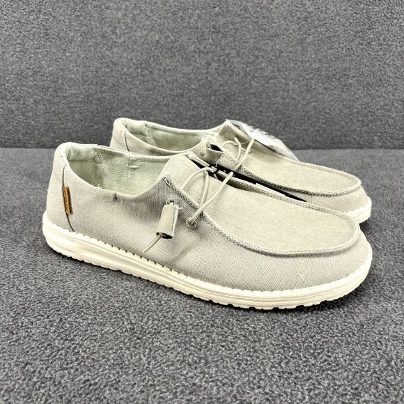 Hey Dude Shoes Wendy Chambray Comfort Light Grey Womens Size US 10